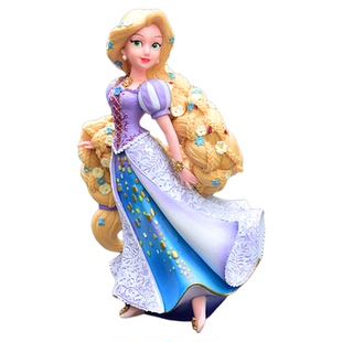 迪士尼长发公主手办白雪动漫灰姑娘茉莉模型景品摆件儿童玩偶礼物