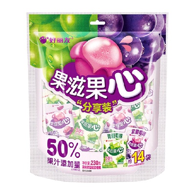 好丽友果滋果心多口味零食