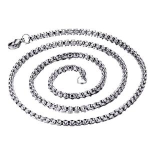 不掉色单链霸气个性男士钛钢项链嘻哈韩版时尚潮粗长款锁骨颈链子