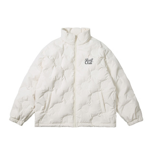 「张哲旭同款」RIC 漩涡兔压印轻薄90白鸭绒羽绒服冬季宽松情侣装