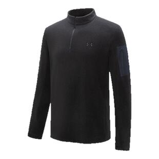 安德玛官方抓绒衣男徒步登山露营摇粒绒立领拉链半开襟保暖打底衫