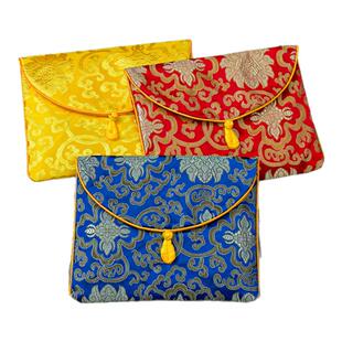 加厚装经书袋佛径袋便携双层法宝袋高档包经书袋子大小号收纳布袋