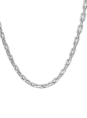 钛钢项链男款压纹十字链嘻哈风锁骨链简约百搭时尚潮酷帅男配饰