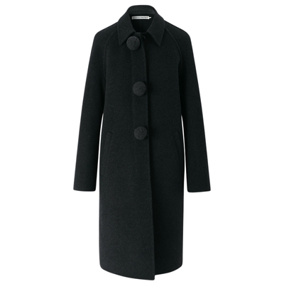 双面呢修身长款大衣IIIVIVINIKO