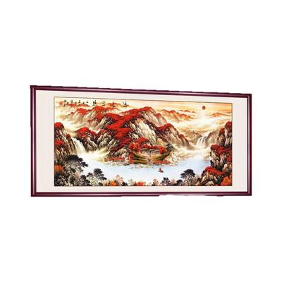 鸿运当头国画山水画客厅装饰画