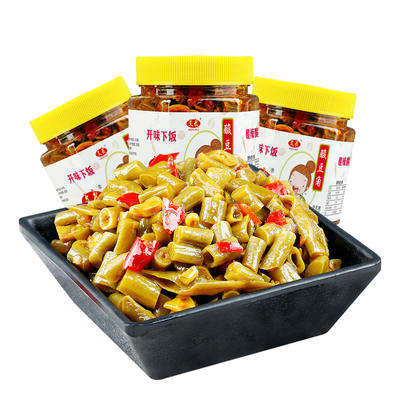 酸豆角下饭菜开胃瓶装即食