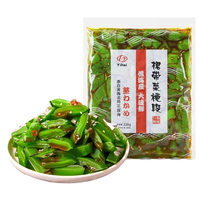 亿海香辣裙带菜梗段梗片220g开袋即食海白菜咸菜特产海藻下饭菜凉