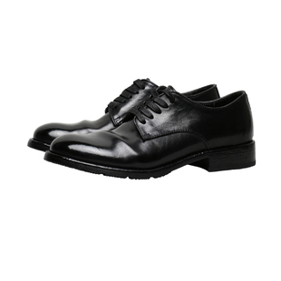 优100马皮褶皱质感复古低帮男士正装商务休闲皮鞋真皮软底德比鞋