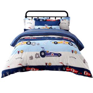 梦洁宝贝儿童四件套男孩纯棉被套床单床笠男童床上用品三件套正品