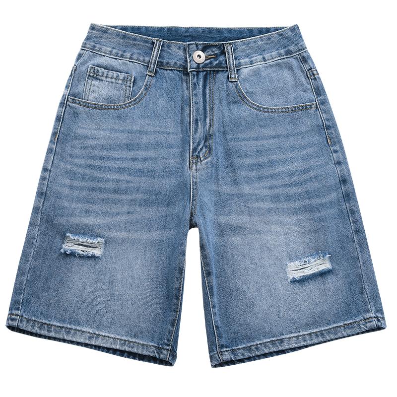x牛仔短裤拉链复古潮流