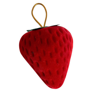 ins红色植绒蝴蝶结戒指女设计小众复古开口食指戒公主气质收纳盒