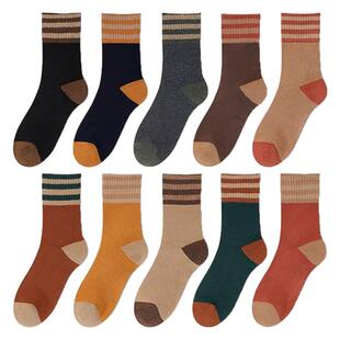 秋冬季加厚毛圈袜子女士厚款中筒袜冬款加绒蓄热保暖加厚保暖毛圈