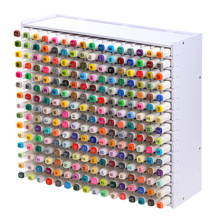 丙烯马克笔收纳架大容量斜插式文具店彩笔支架整理神器专业美术生画笔多层陈列架儿童学生笔架桌面方格展示架