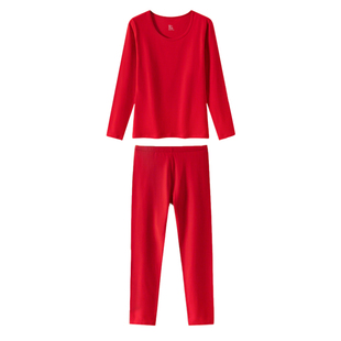 马年本命年红色秋衣秋裤套装德绒保暖内衣女士男士2026属马人礼盒