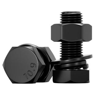 10.9级细牙外六角螺丝螺栓螺母套装组合大全M8M10M12M14M16M18M20