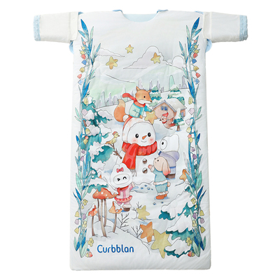 卡伴儿童防踢被秋冬加厚豆豆被