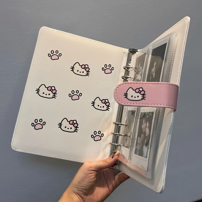 hellokitty拍立得相片收纳A5皮质活页卡册3寸四宫格照片追星小卡
