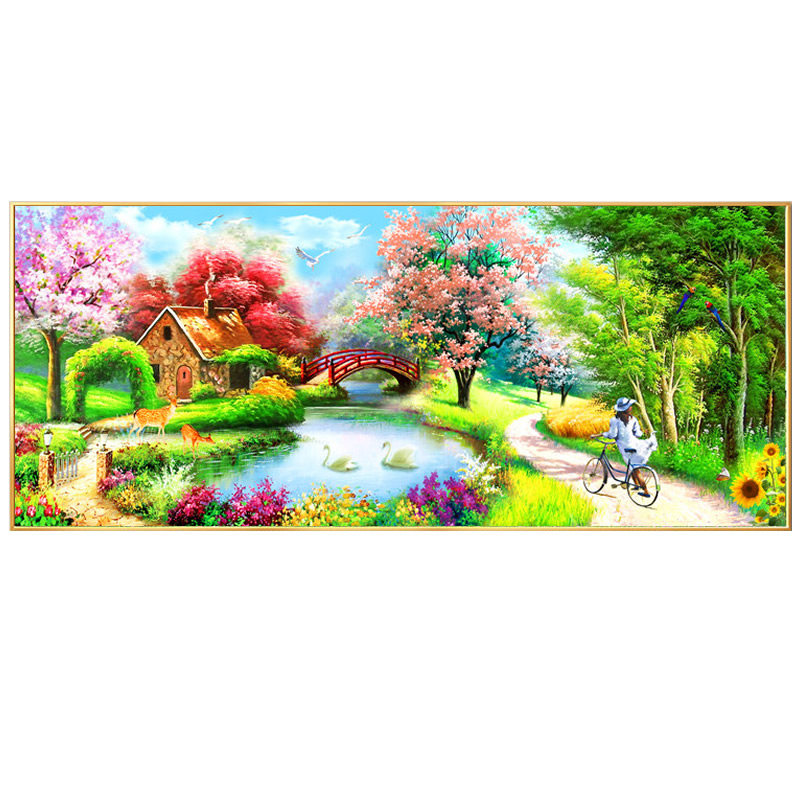 梦中家园钻石画方钻满贴钻十字绣