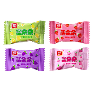 雅客蜜朵朵水果味硬糖白桃味果汁糖混合什锦糖结婚喜糖果休闲零食