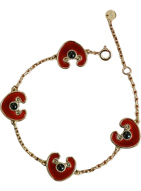 DUCO 红玛瑙爱心手链 原创设计师小众个性高级感配饰 默叙