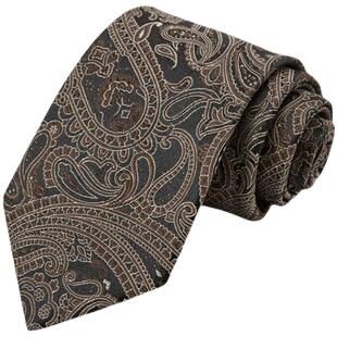 Goldlion/金利来男士复古精致织花轻奢真丝领带休闲百搭领带男