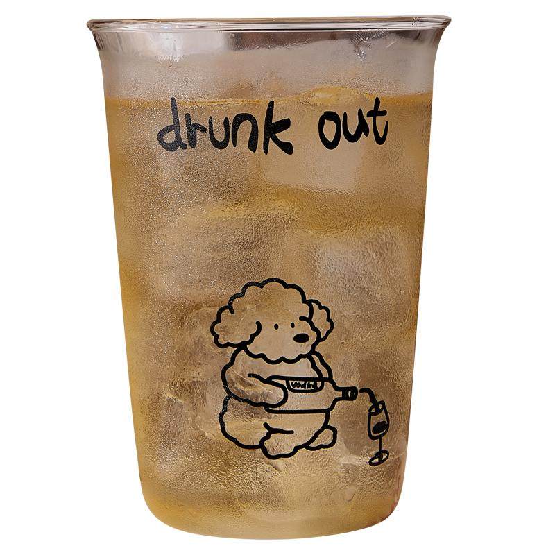 ENDLESS STARS正版小狗倒酒玻璃水杯啤酒杯果汁杯耐高温家用女生