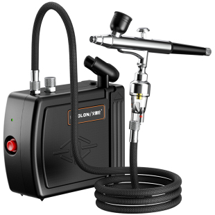 模型小型喷枪气泵丙烯颜料上色电动喷漆笔烘焙纹身遮盖美甲喷绘枪