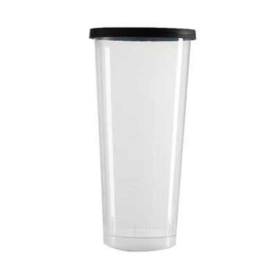 高透带盖加厚500ml奶茶塑料杯