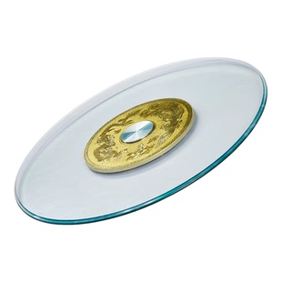 桌面玻璃餐桌转盘底座家用钢化手动旋转圆桌面360度桌子圆盘防爆