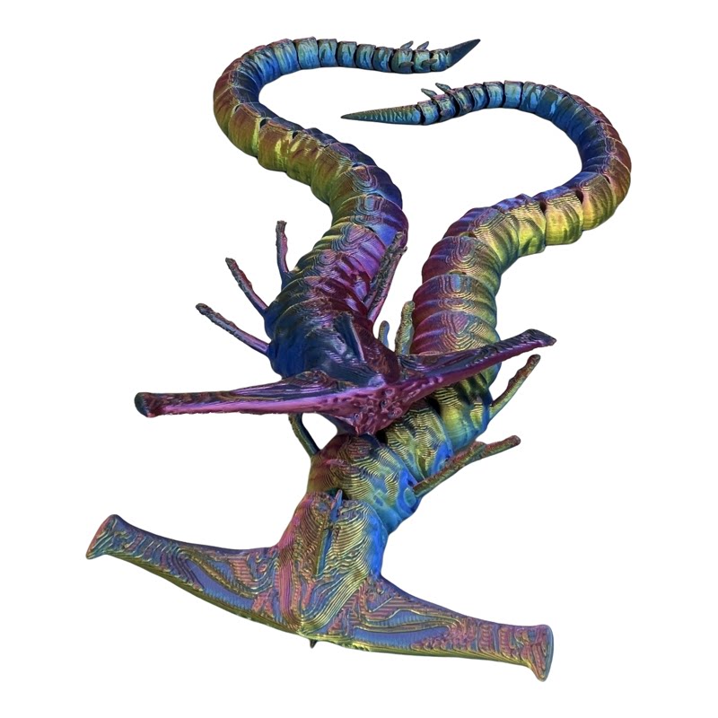 3D打印可动渐变色利维坦摆件