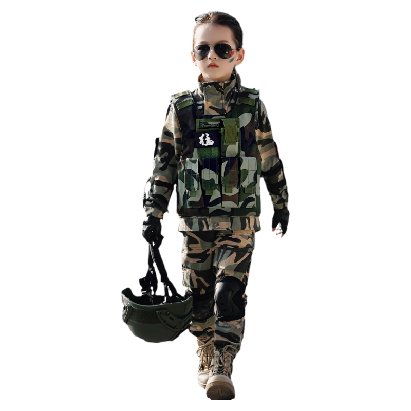 儿童迷彩服套装特种兵男童玩具装备生日礼物冬季元旦表演服装
