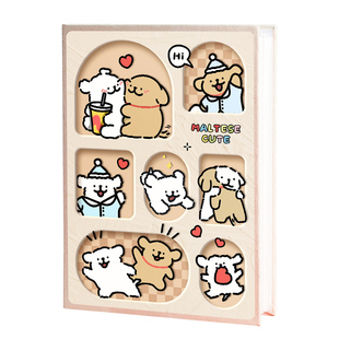 线条小狗插页相册本纪念册3寸4寸照片收纳册卡通影集册生活记录册