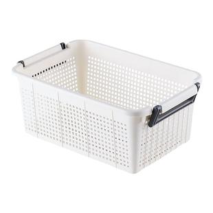 篮子家用杂物大号塑料收纳筐书本收纳篮零食玩具置物筐厨房洗菜篮