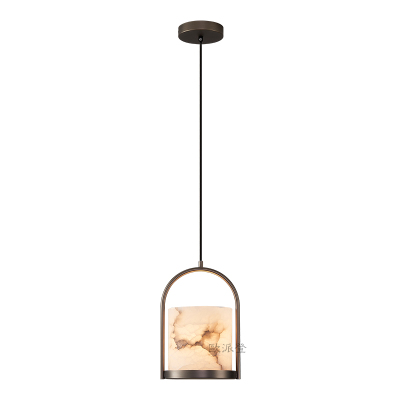 别墅古典风客厅样板房云石小吊灯