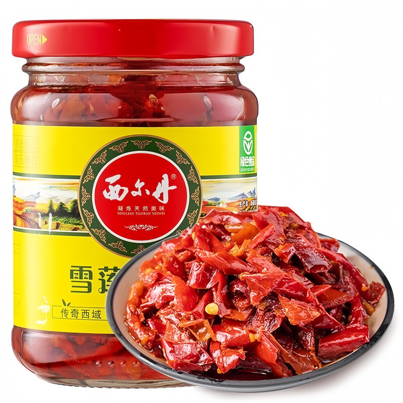 新疆奇台特产西尔丹天山雪莲辣椒丝牛肉过油肉辣椒皮子丁220g