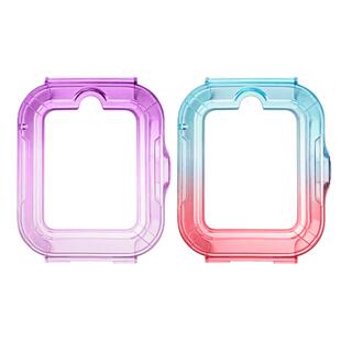 适用于华为儿童手表5保护套5活力版/5新耀版新款炫彩保护壳渐变软胶KTY-L10表壳钢化膜防爆男女学生防摔贴膜