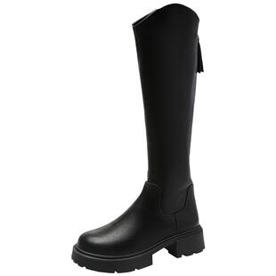 大东显瘦长筒靴女2026新款爆款秋冬款小个子厚底增高靴瘦瘦骑士靴