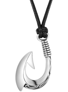 日韩版个性吊坠男简约黑皮绳嘻哈朋克非主流学生脖子项链衣服装饰