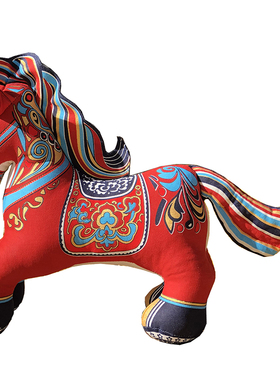 马年新年吉祥布偶物马摆件文创