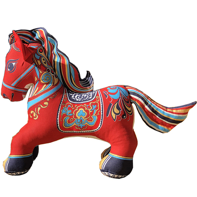 马吉祥物五花马手工布艺生肖摆件