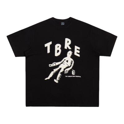 TBRE少看电视黑色短袖T恤