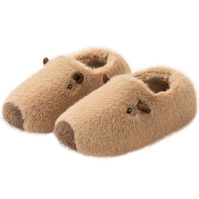 远港毛毛全包跟棉鞋冬天防滑厚底