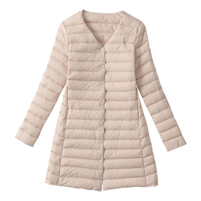 优品轻薄款中长款羽绒服