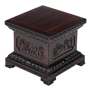 佛像底座财神观音莲花座台红实木质雕刻加高供奉关公供佛摆件托架