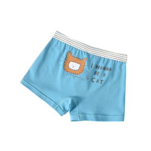 小松鼠洛洛诗库睿宝宝夏季儿童卡通内裤男童纯棉莫代尔透气平角裤
