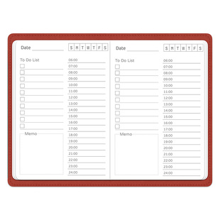 ToDoList日程计划本 iPad电子版手账模板考研表效率简约复古方格