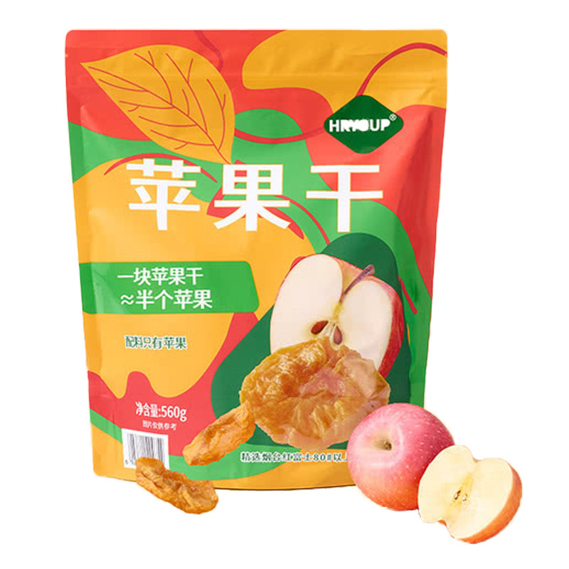 会员代购HRYOUP苹果干560g独立装果脯果干孕妇儿童健康休闲零食