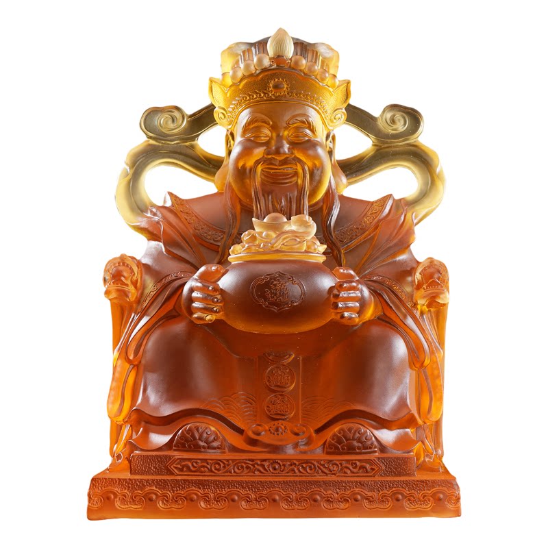 古法琉璃财神爷佛像供奉文财神