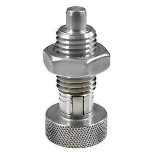 304不锈钢滚花头自锁型分度销弹簧插卡销粗牙旋钮柱塞定位柱SH250