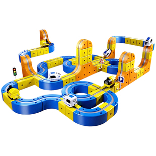 2025新款魔幻轨道车儿童益智火车玩具男女孩智力DIY积木生日礼物2